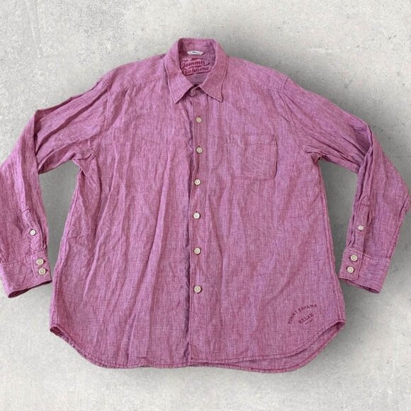 Tommy Bahama Relax Linen Shirt Men’s Size XL Red White Checkered Long Sleeve - Picture 1 of 5